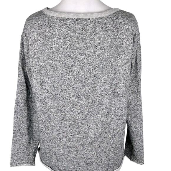 ATM Crewneck Sweatshirt Oversized Relaxed Raw Hem Gray Anthony Thomas Melillo M - Picture 5 of 11